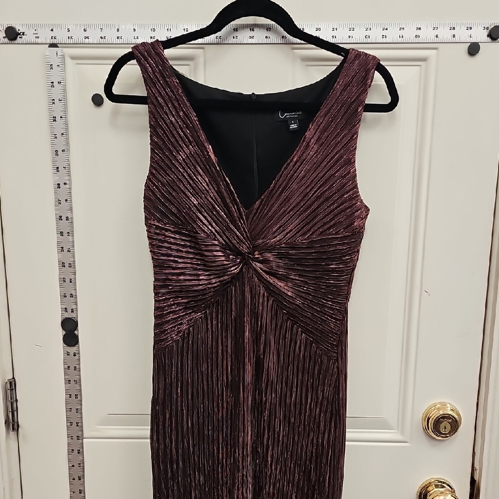 Connected Apparel Deep Red Backless Dress